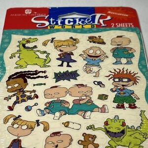 Vintage Nickelodeon Rugrats 1997 Stickers 2 Sheets American Greetings Sealed